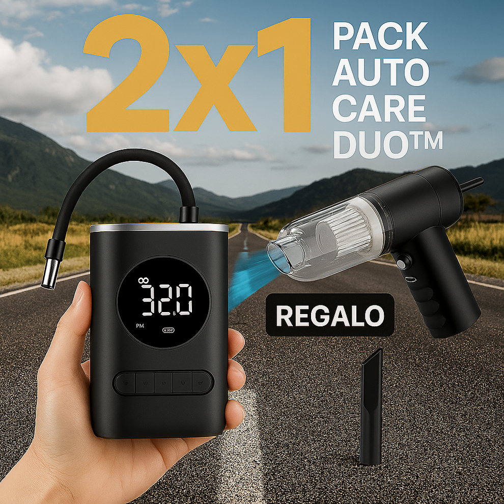 2x1 Compresor Portatil + Turbo Aspiradora de regalo🎁