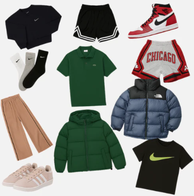 Caja de bolsones de ropa importada