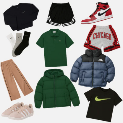 Caja de bolsones de ropa importada