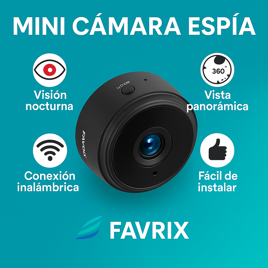 (3X1 SOLO POR HOY) MINI CÁMARA ESPÍA DE VIGILANCIA - WIFI, FULL HD