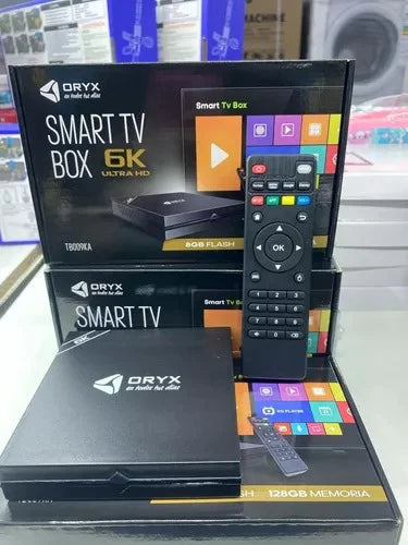 TV Box Oryx 4K Ultra HD (FUTBOL,SERIES,PELICULAS Y CANALES)